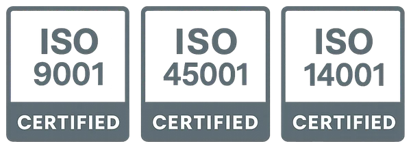 شهادات ISO 9001 وISO 45001 وISO 14001