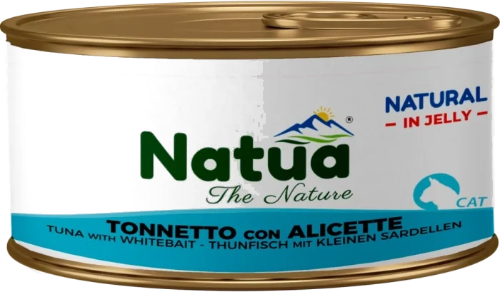 طعام القطط Natua بالتونة والأسماك الصغيرة