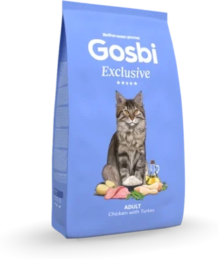 Gosbi Exclusive adult cat food with chicken and turkey